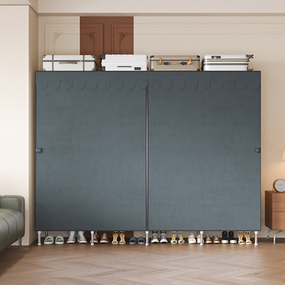 LEAIJIAFY Portable Closet with 4 Hanging Rods and Lockers