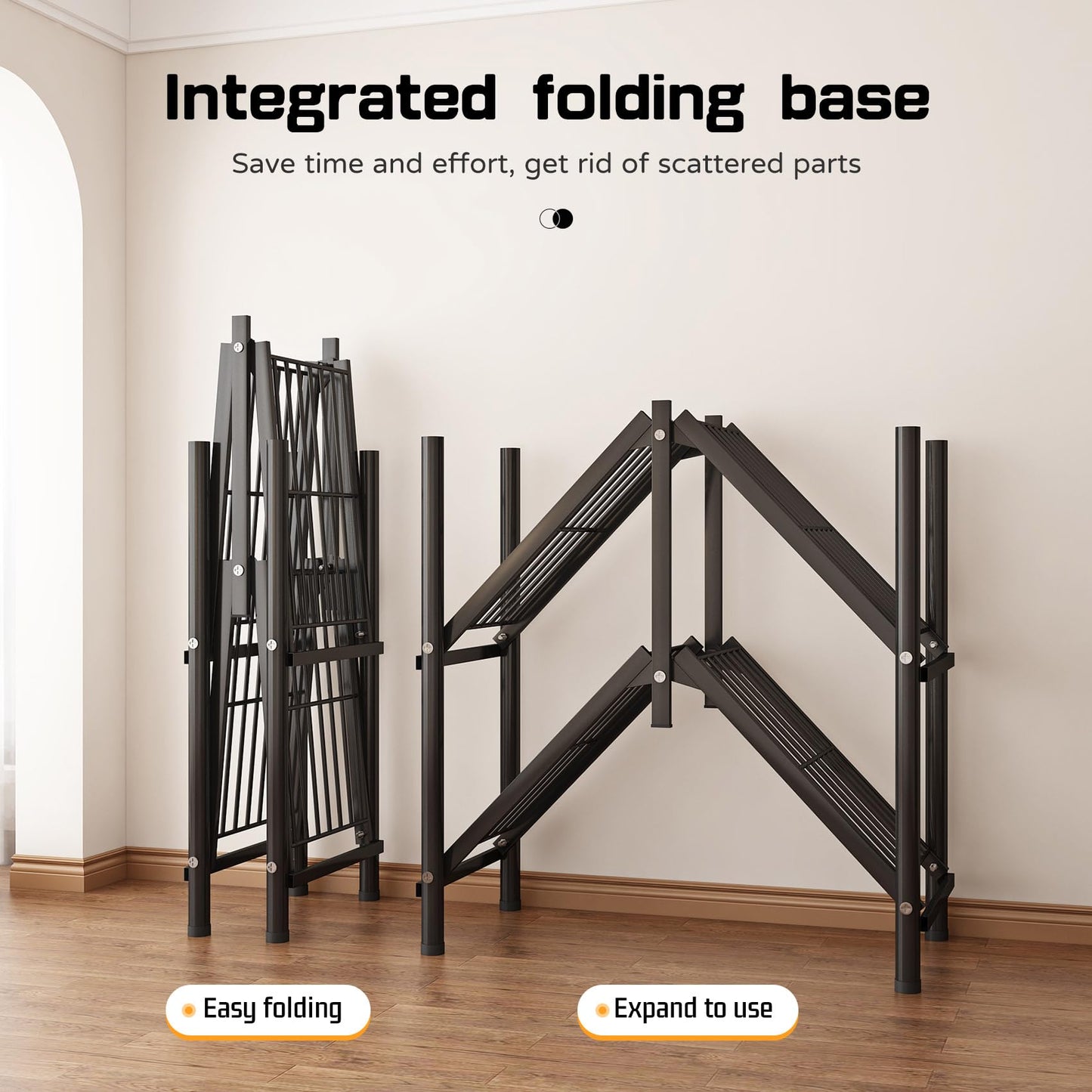 LEAIJIAFY Foldable Clothes Hanger with Cover Portable Wardrobe