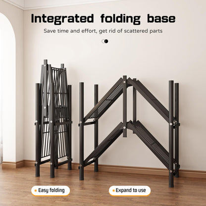 LEAIJIAFY Foldable Clothes Hanger with Cover Portable Wardrobe