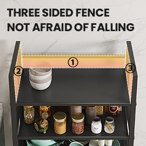 LEAIJIAFY 4-Tier Metal Rolling Cart with Removable Grid Shelves